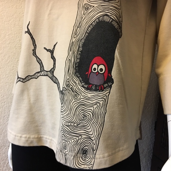 Owl & Birch Sweatshirt 🦉Sz M - Picture 3 of 5